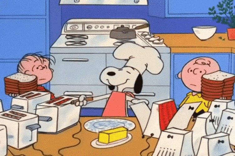 Cute Snoopy As Chef GIF