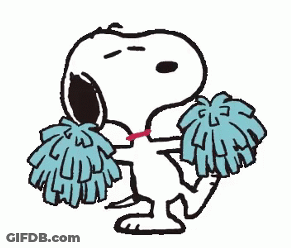 Cute Snoopy Cheering GIF