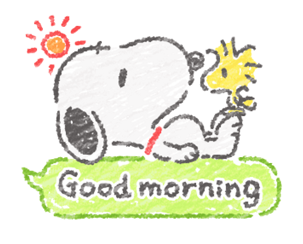Cute Snoopy Good Morning Sunrise GIF