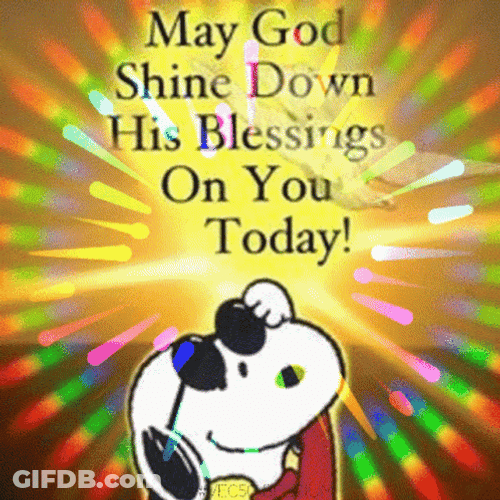Cute Snoopy Monday Blessings Quotes GIF
