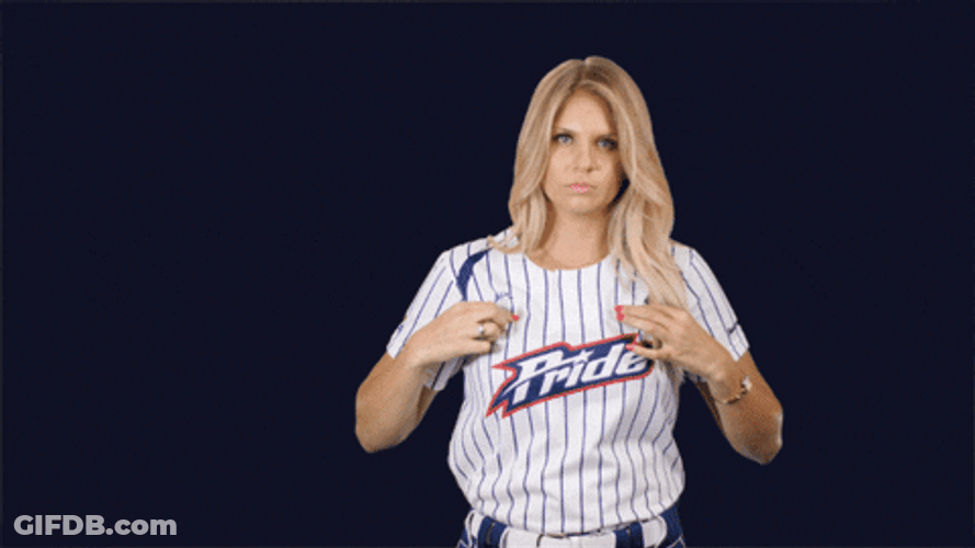 Cute Softball Girl Pride Team Member GIF