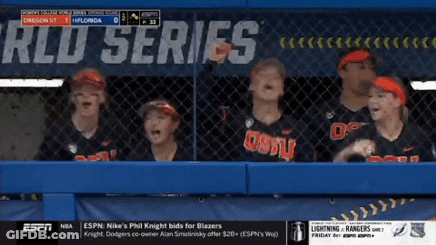 Cute Softball Team Oregan State Lively Dancing GIF