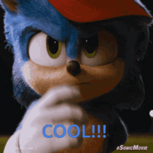 Cute Sonic The Hedgehog Cool Stare GIF