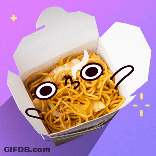 Cute Sparkling Animated Noodles GIF