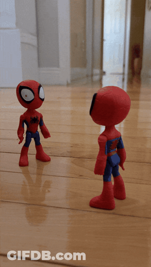 Cute Spiderman Toy Meme GIF