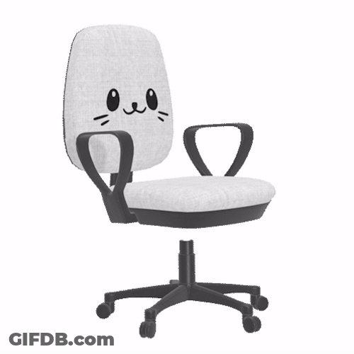 Cute Spinning Cat Design Chair GIF