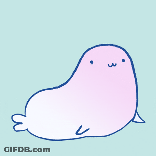 Cute Spinning Seal Animation GIF
