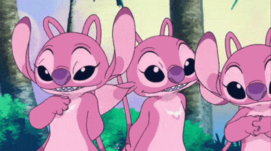 Cute Stitch Angel Multiple Clone GIF