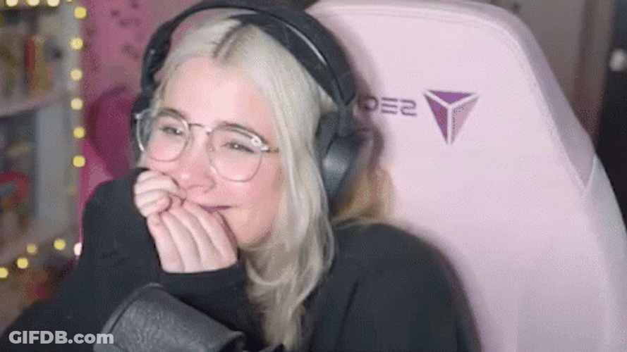 Cute Streamer Girl Fall Out GIF