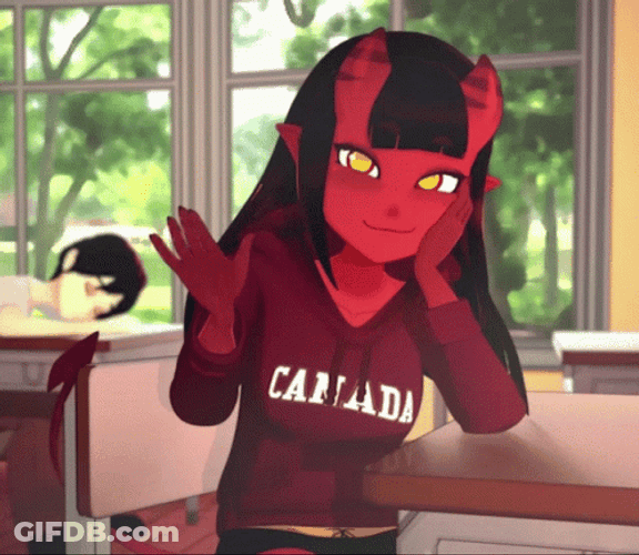Cute Succubus Meru Waving GIF