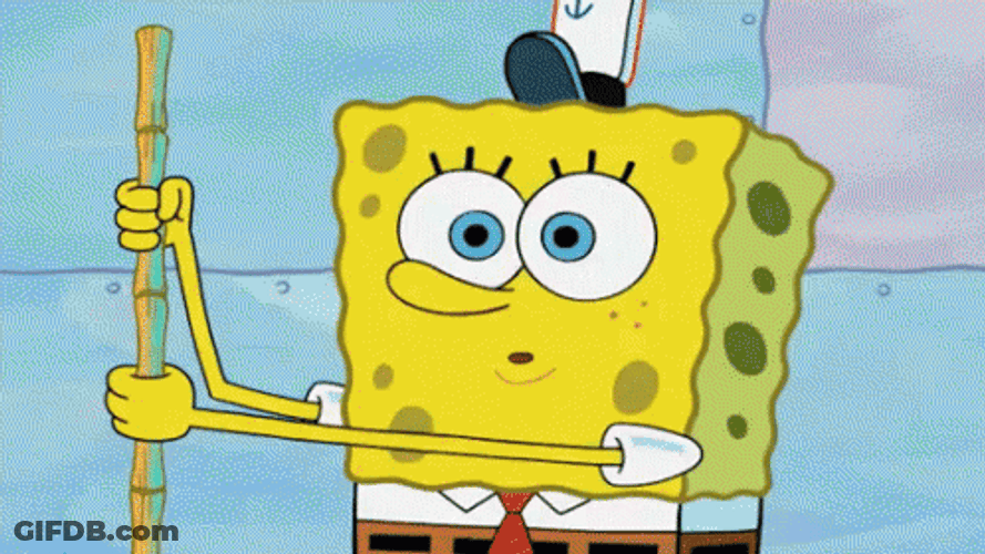 Cute Surprised SpongeBob GIF