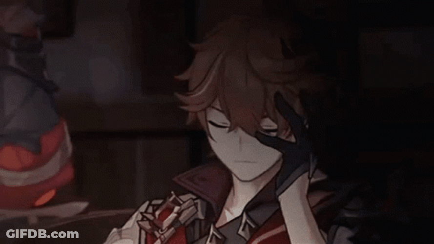 Cute Tartaglia Childe Looking Up GIF