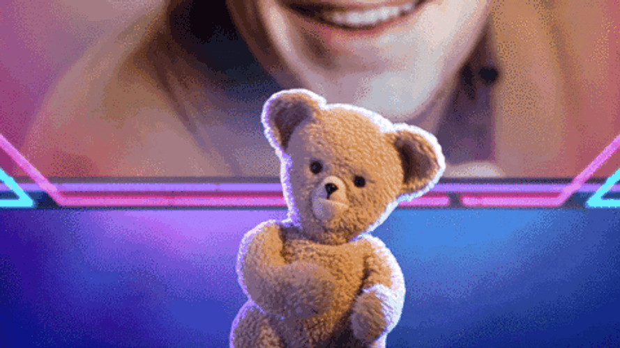 Cute Teddy Bear Love Flying Kiss GIF