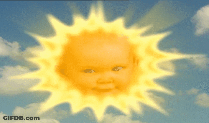 Cute Teletubbies Sun GIF