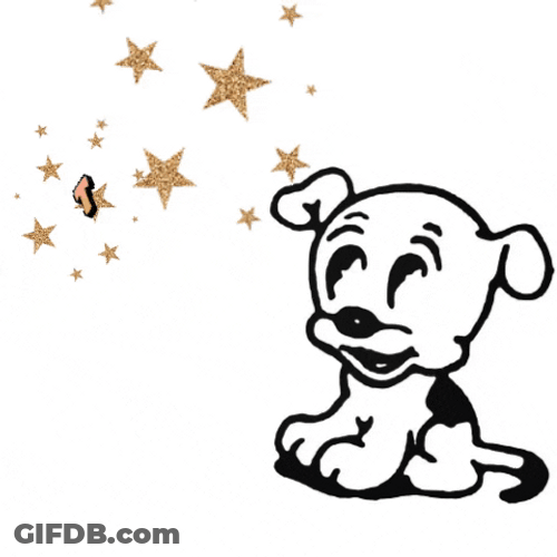 Cute Thank You Animated Dog GIF