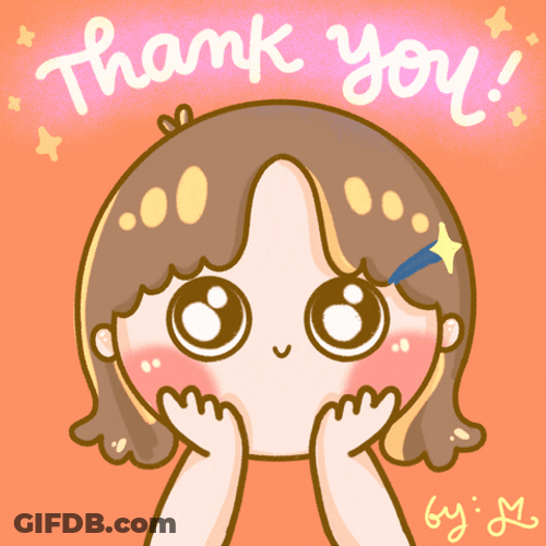 Cute Thank You Blushing Girl GIF