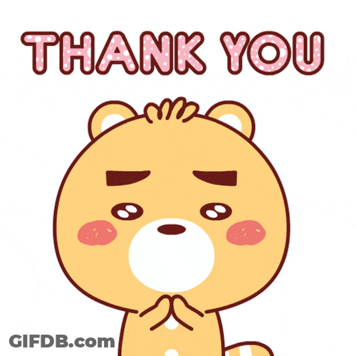 Cute Thank You Brown Bear GIF