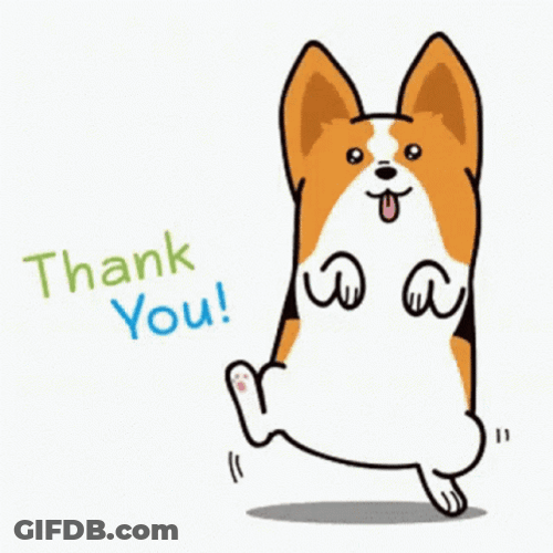 Cute Thank You Dancing Dog GIF