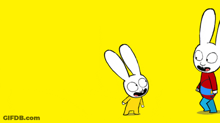 Cute Thank You Hugging Rabbits GIF