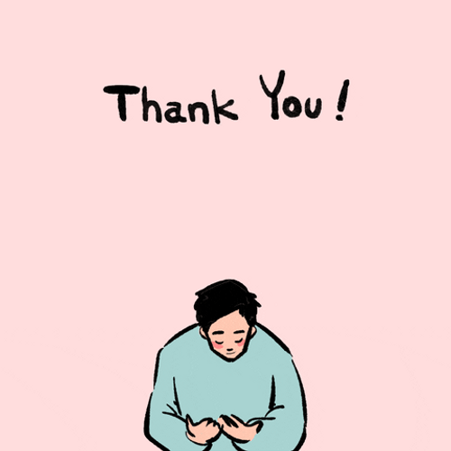 Cute Thank You Man Throwing Confetti GIF