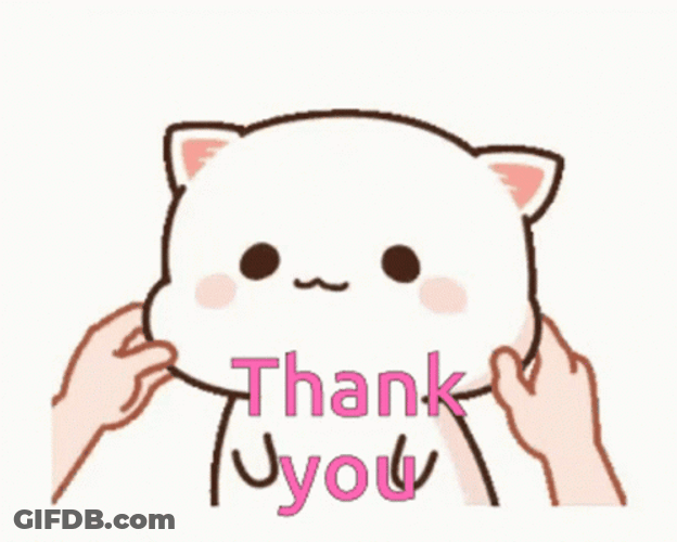 Cute Thank You Pinching Cat Cheeks GIF