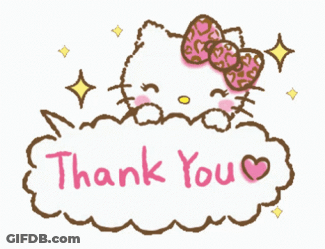 Cute Thank You Sanrio Hello Kitty GIF
