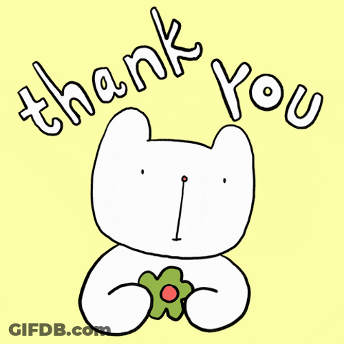Cute Thank You White Bear GIF