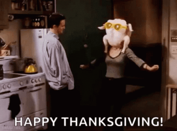 Cute Thanksgiving Funny Lady Dance GIF