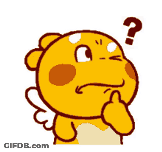 Cute Thinking Cartoon Question Mark GIF