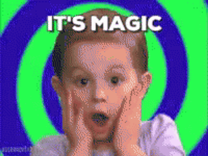 Cute Thrilled Kid It's Magic Meme GIF