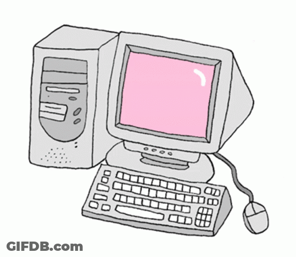 Cute Throwing Computer Animation GIF