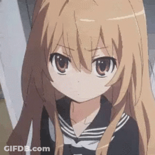 Cute Tsundere Taiga Blushing Anime GIF