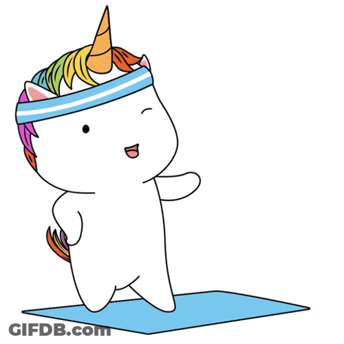Cute Unicorn Good Night Dropping Off GIF