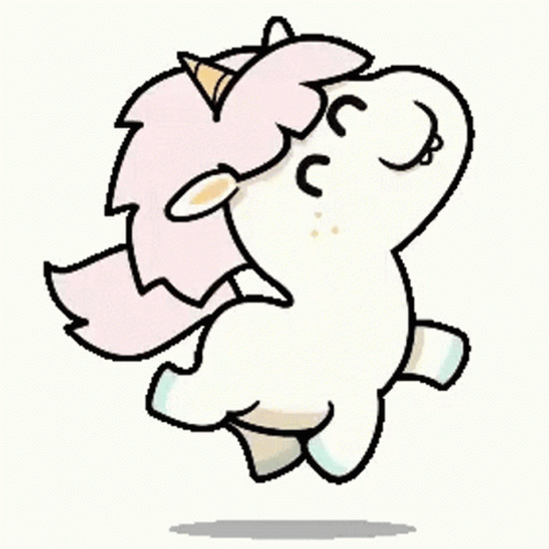 Cute Unicorn Running GIF