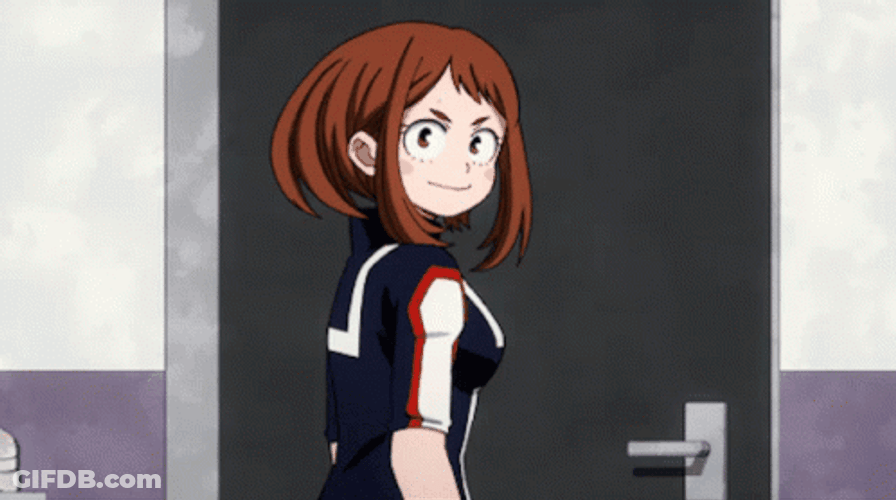 Cute Uraraka Approving GIF