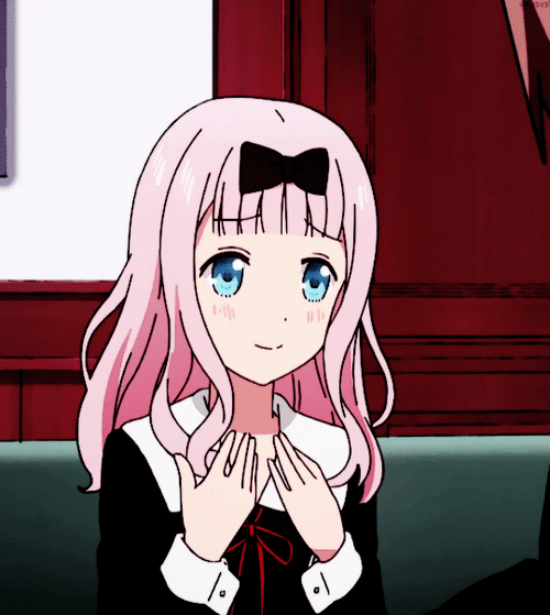 Cute Uwu Chika Fujiwara Giggle GIF