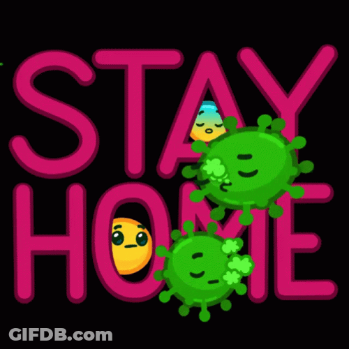 Cute Virus Stay Home GIF