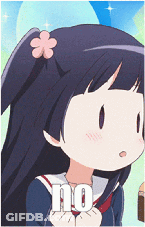 Cute Wakaba Shaking Head No GIF