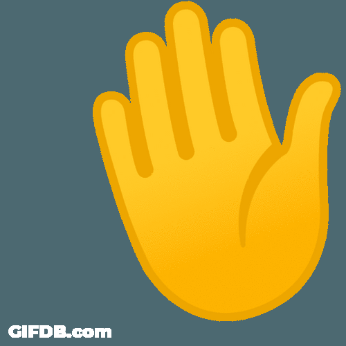 Cute Wave Emoji Hand GIF