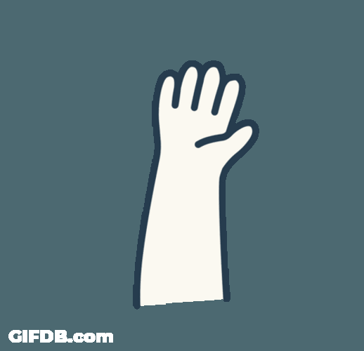 Cute Waving Hand Animation GIF