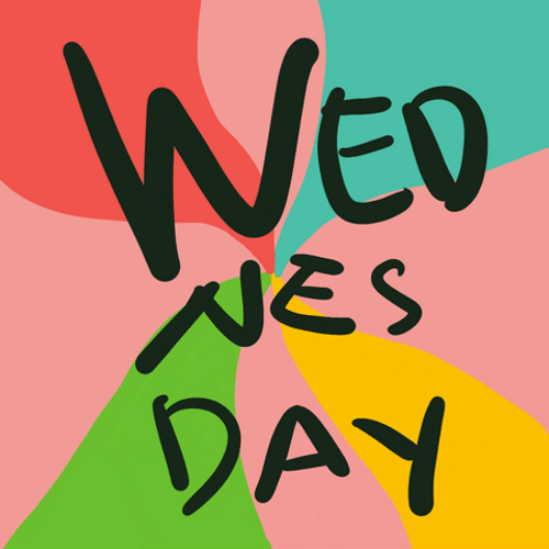 Cute Wednesday Colorful Animation GIF