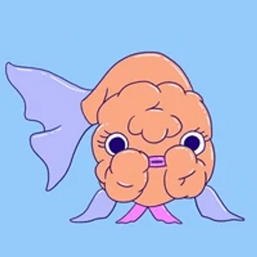 Cute Weird Blobfish Lipstick Winking GIF