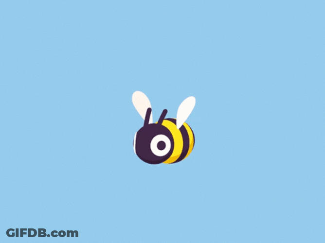 Cute Whirling Bee GIF