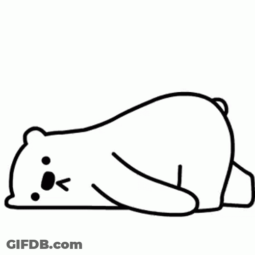 Cute White Panda Head Crawling GIF