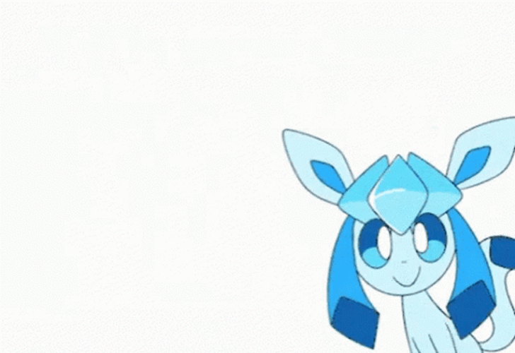 Cute Winking Pokemon Glaceon GIF