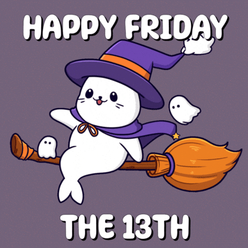 Cute Witch Seal Friday The 13Th Meme GIF