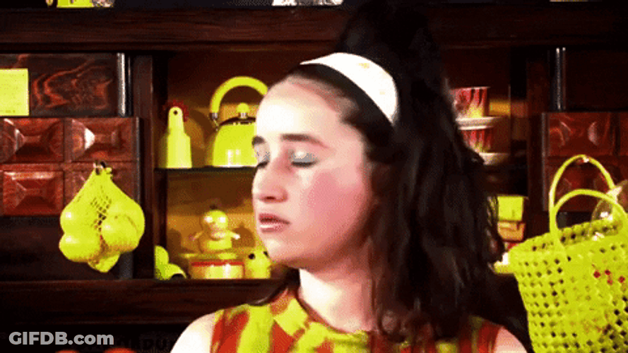 Cute Woman Chewing GIF