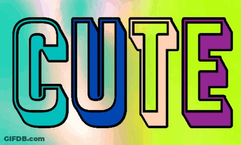 Cute Word Colorful Font GIF