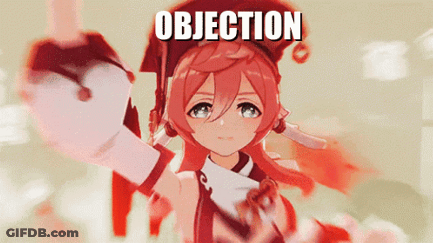 Cute Yanfei Objection Pose GIF