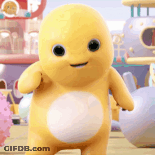 Cute Yellow Dinosaur Dance GIF